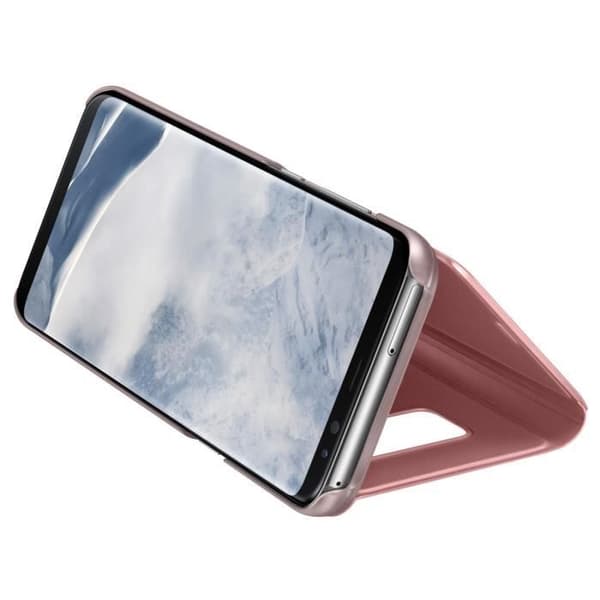 Samsung Clear View Cover Stand S8+ Rosa