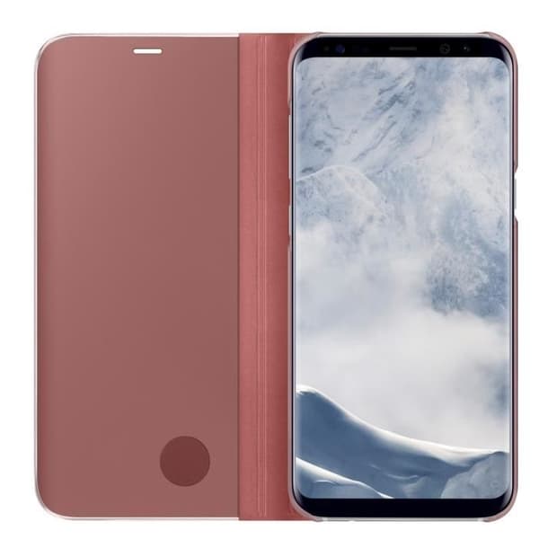 Samsung Clear View Cover Stand S8+ Rosa