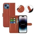 Miniatyrbild 5 av 5: iPhone 15 Plånboksfodral med stativ – Brun