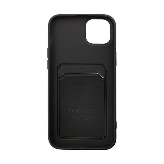 iPhone 15 Silikonskal med Korthållare – Svart