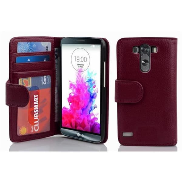 LG G3 Suojakotelo Suojakuori Lompakkokotelo Matkapuhelinkotelo jossa on magneettisuljenta ja 3 korttipaikkaa
