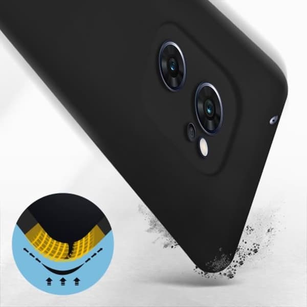Skyddsskal - Oppo - Find X5 Lite - Semi-stiff silikon - Soft-touch finish - Svart