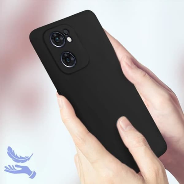 Skyddsskal - Oppo - Find X5 Lite - Semi-stiff silikon - Soft-touch finish - Svart