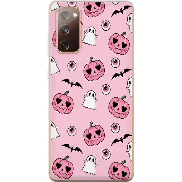 Samsung Galaxy S20 FE Genomskinligt Skal Halloween Rosa
