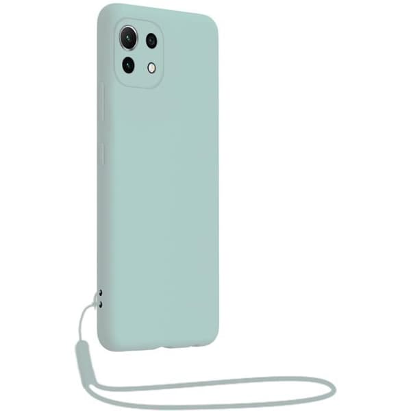Coque - Bigben - Mi 11 5G - Silikon SoftTouch - Inkluderad handledsrem - Ljusblå