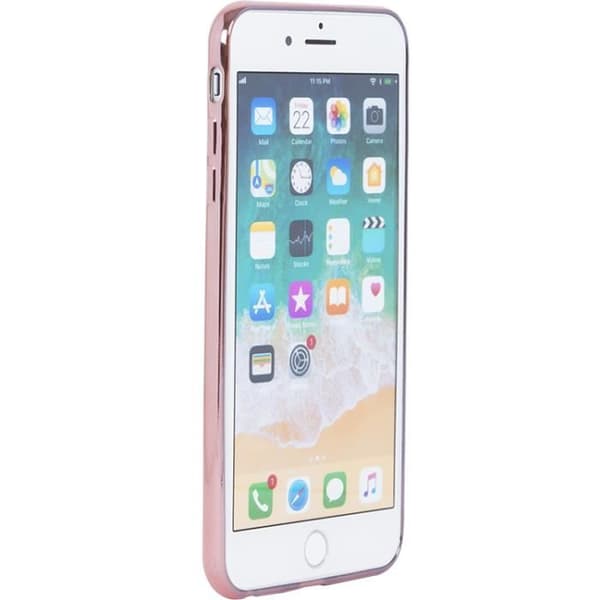 Fodral - Rosa - iPhone 6 Plus/6S Plus/7 Plus/8 Plus - Transparent - TPU - Halvstyv
