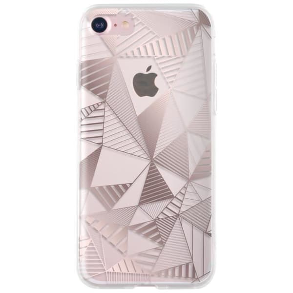 Coque - BIGBEN CONNECTED - iPhone 7 - Semi-rigide - Trianglar rosa guld - Transparent