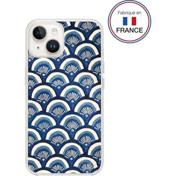 Resinfodral iPhone 13/14 Blå våg - Made in France Bigben