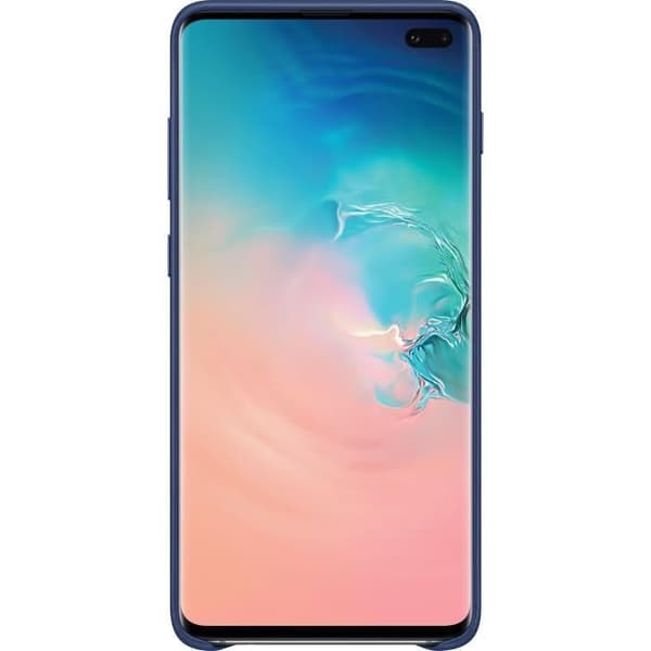 Samsung S10 + Läderfodral Marinblå