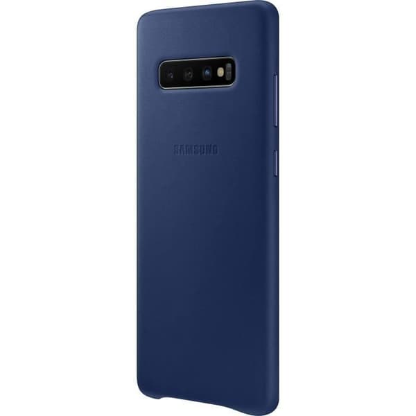 Samsung S10 + Läderfodral Marinblå