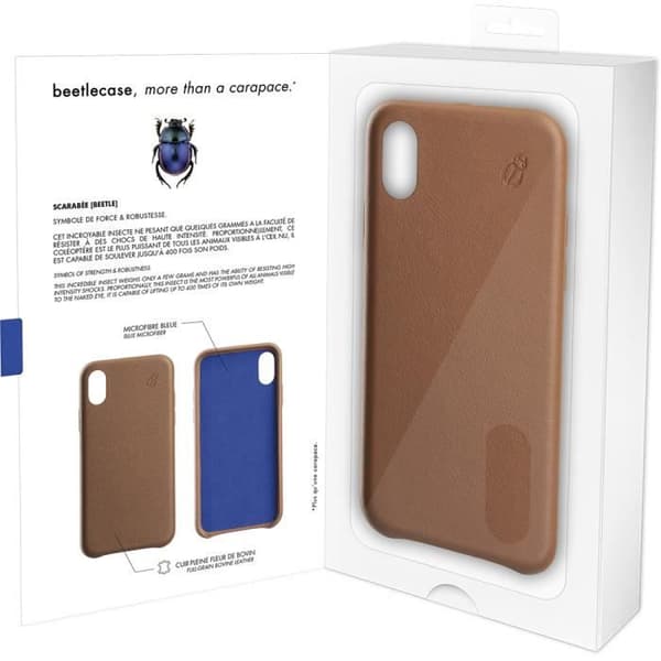 Hårt skal Beetle Fodral i kamelläder för iPhone XR