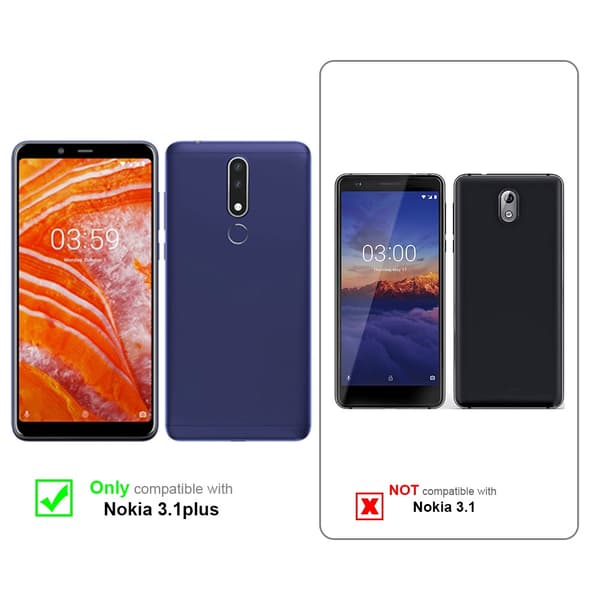 Nokia 3.1 PLUS Fodral med bältesklämma Skyddsfodral med karbinhake Skal med pennhållare