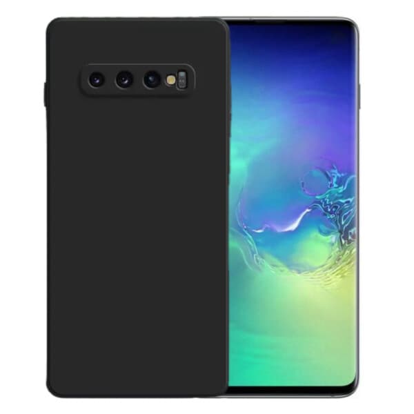 Galaxy S10 Shell Mobile Shell med linsedeksel svart