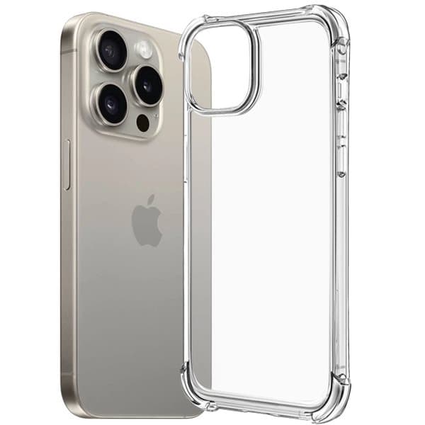 iPhone 15 Pro skal - extra stöttåligt och Slitstarkt Transparent