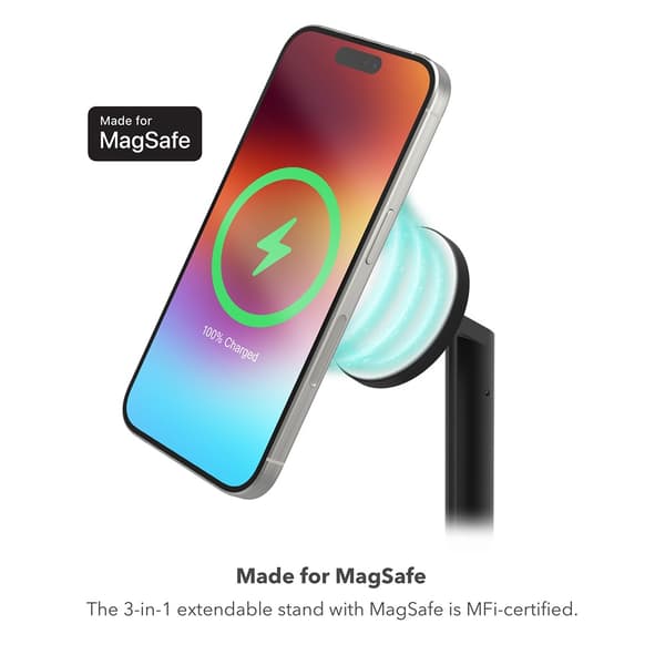 Mophie Trådlös Laddare 3-in-1 Extendable Stand MagSafe