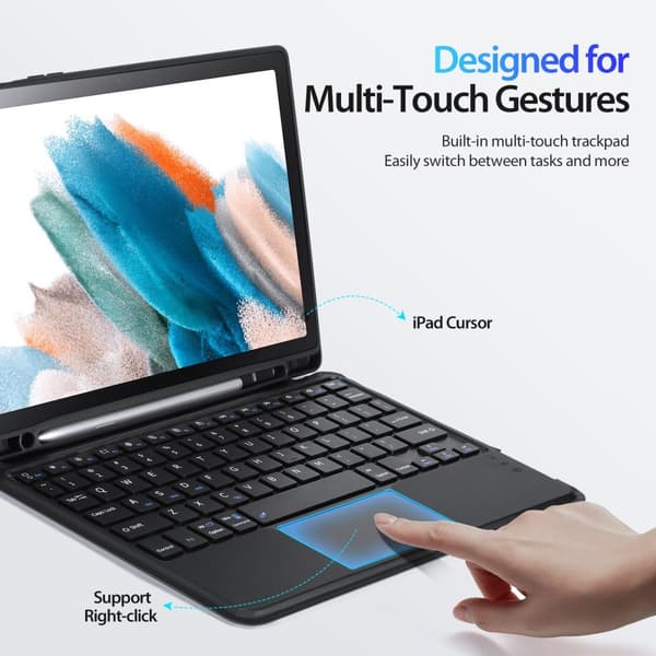 DUX DUCIS Samsung Galaxy Tab A8 Kotelo Irrotettava näppäimistö Musta