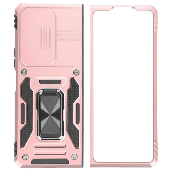 Fodral - AVIZAR - Samsung Galaxy Z Fold 5 - Stötsäker - Kameraskydd - Stödring - Rose Gold