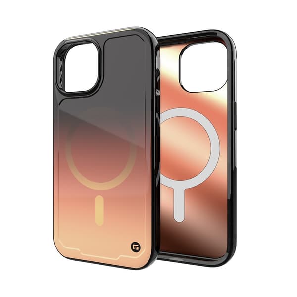 Clckr iPhone 15 Kuori Onyx MagSafe Copper