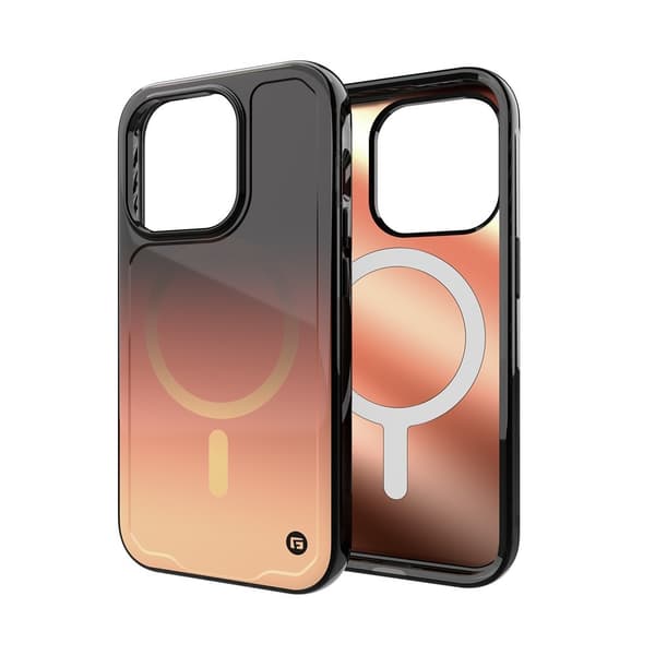 Clckr iPhone 15 Pro Kuori Onyx MagSafe Copper