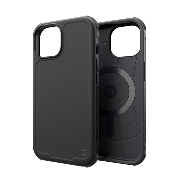 Clckr iPhone 15 Kuori Carbon MagSafe Musta