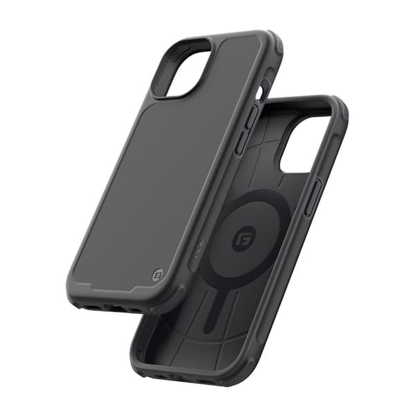 Clckr iPhone 15 Kuori Carbon MagSafe Musta