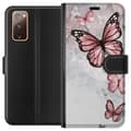 Pikkukuva 1 / 3: Samsung Galaxy S20 FE Lompakkokotelo Rosa perhosia