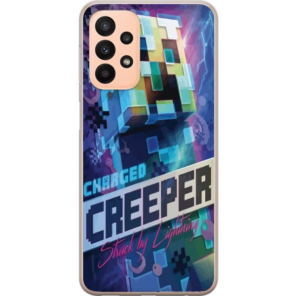 Samsung Galaxy A23 5G Gennemsigtig cover Minecraft Creeper