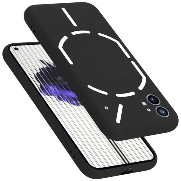Nothing Phone (1) Skal Fodral av flexibelt TPU-silikon Case Cover LIQUID SVART Nothing Phone (1) Skal Fodral av flexibelt TPU-silikon Case Cover LIQUID SVART