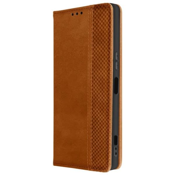 Etui Honor 90 Lite i brunt korsmönster