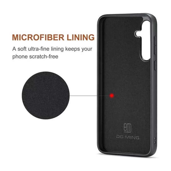 8-FACK Samsung S23 FE Stöttåligt Skal med Magnetisk Korthållare DG.MING Detach