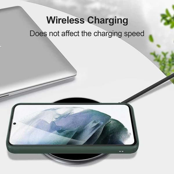 Samsung S23 Plus Gummibelagd Mattgrönt Skal Kameraskydd Liquid - Grön