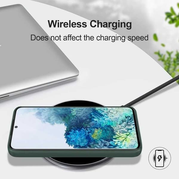 Samsung S20 Gummibelagd Mattgrönt Skal Kameraskydd Liquid - Grön