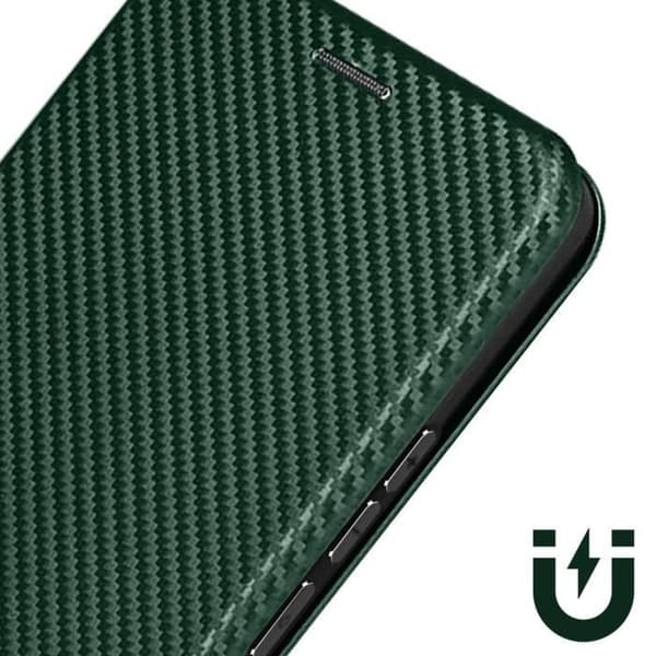 Fodral för Realme 11 Pro Plus och 11 Pro - AVIZAR - Carbon Wallet - Mörkgrön