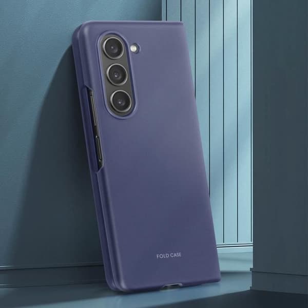 Fodral till Samsung Galaxy Z Fold 5 - AVIZAR - Styv polykarbonat - Matt finish - Midnattsblå