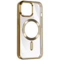 Miniatyrbild 2 av 4: AVIZAR Skyddsfodral för iPhone 15 Pro Max - Gul - Guld Chrome Contour - MagSafe-kompatibel