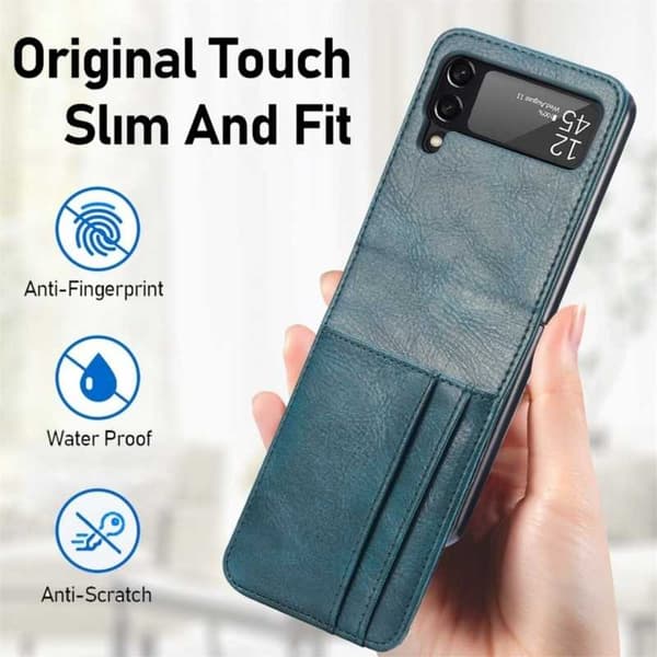 4-FACK Plånboksfodral Samsung Z Flip 3 - Grön