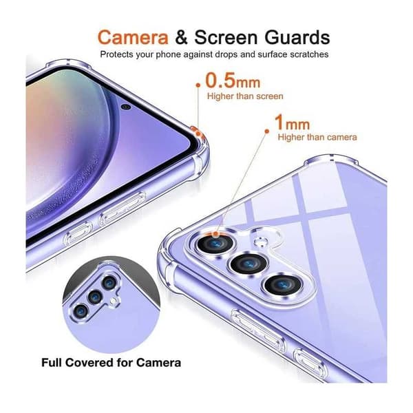 Samsung Galaxy A05s läpinäkyvä iskuja vaimentava kansi