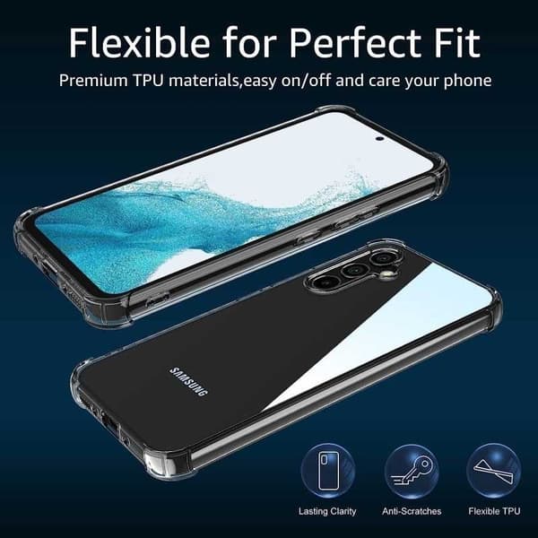 Samsung Galaxy A05s läpinäkyvä iskuja vaimentava kansi
