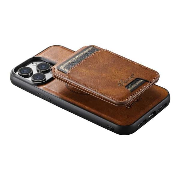 Suteni™ 2in1 Magsafe etui med kortholder iPhone 14 Pro Max - Mörkbrun