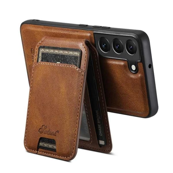 Suteni™ 2in1 Magsafe etui med kortholder Samsung S23 - Mörkbrun