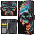 Miniatyrbilde 1 av 2: Samsung Galaxy S10 - Lommebok Deksel Skull