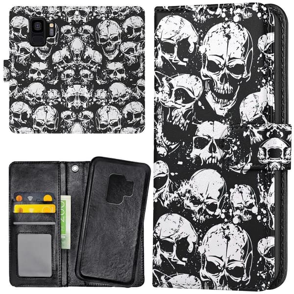 Samsung Galaxy S9 - Lompakkokotelo/Kuoret Skulls