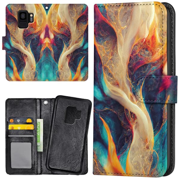 Samsung Galaxy S9 - Mobilcover/Etui Cover Abstrakt Mønster