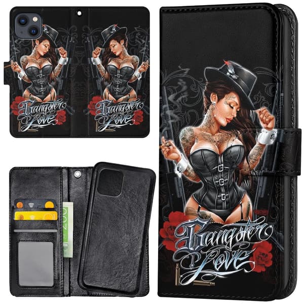 iPhone 14 - Lompakkokotelo/Kuoret Gangster Love