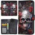 Pikkukuva 1 / 2: iPhone 13 - Lompakkokotelo/Kuoret Skull Roses
