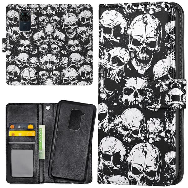 Xiaomi Redmi Note 9 - Mobilcover/Etui Cover Skulls