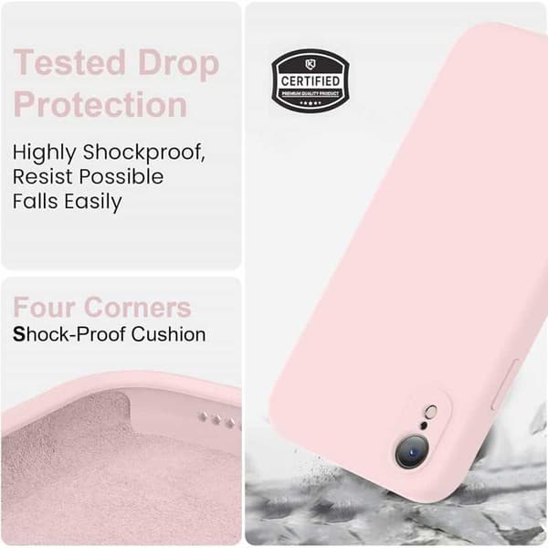 iPhone X / XS Gummieret mat Pink Shell Liquid - Pink