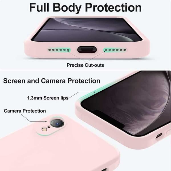 iPhone XR Gummieret mat Pink Shell Liquid - Pink