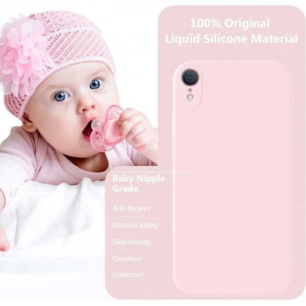 iPhone XR Gummieret mat Pink Shell Liquid - Pink