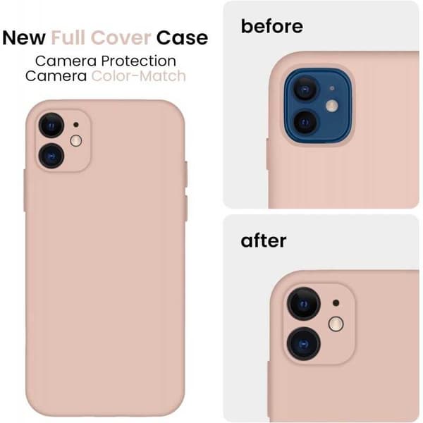 iPhone 12 Mini Gummieret mat Pink Shell Liquid - Pink